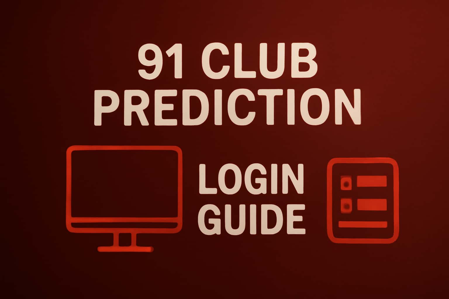 An informational scene illustrating the 91 Club Prediction Login Guide with prominent text.