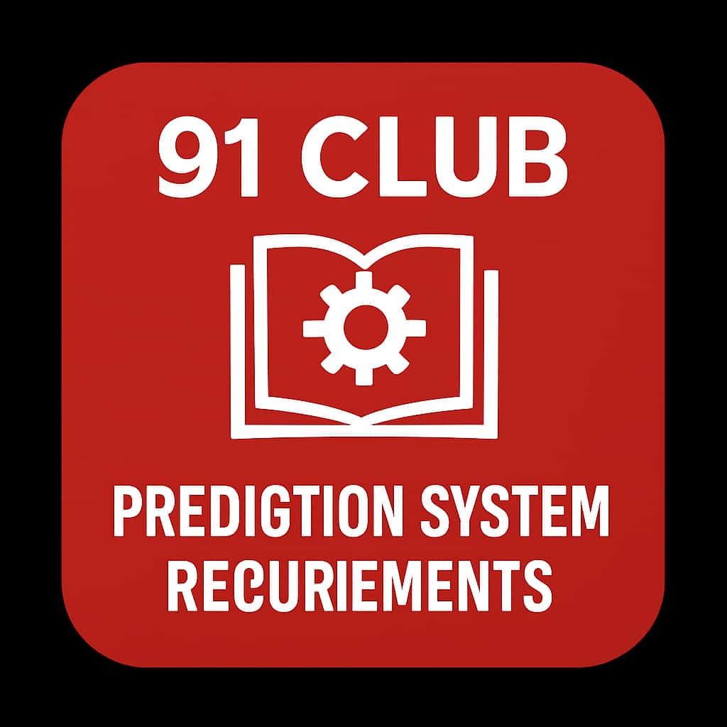 An icon representing 91 Club Prediction System Requirements, signifying guidance.