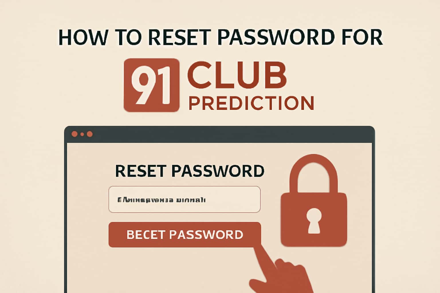 Illustration demonstrating the process of resetting a password for 91 Club Prediction.