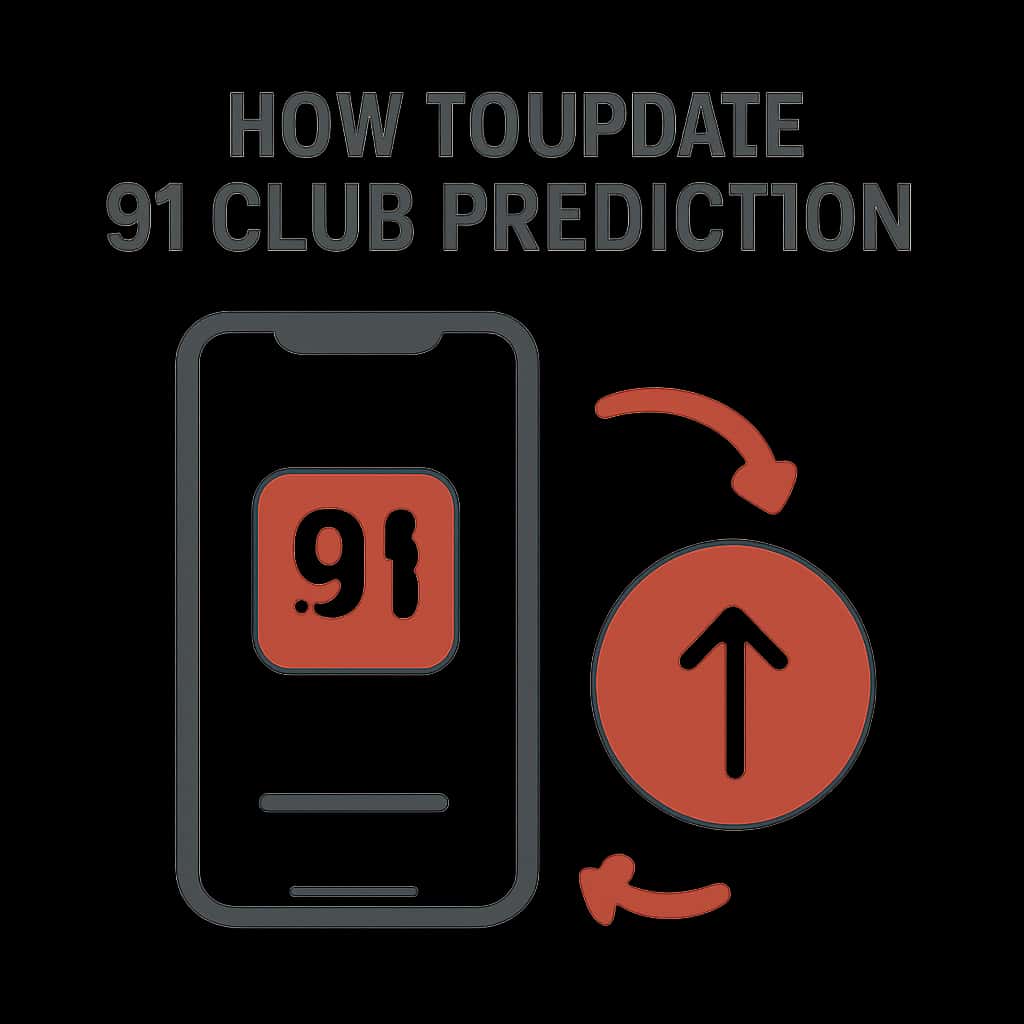 An educational diagram illustrating the update steps for the 91 Club Prediction app.