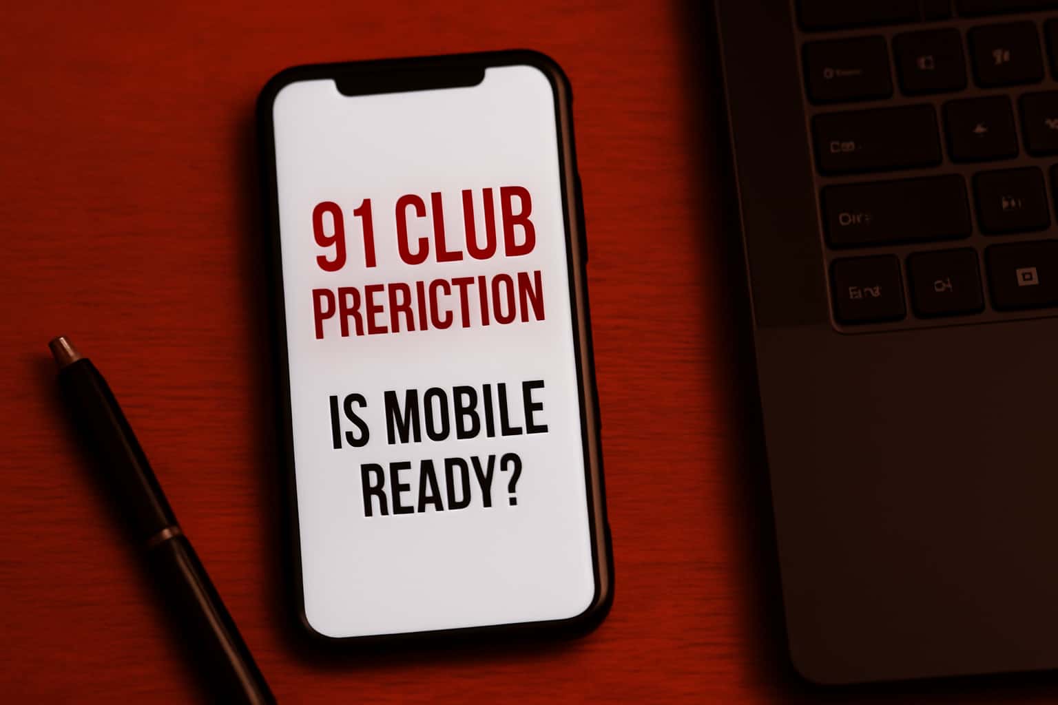 An informative graphic on the mobile readiness of the 91 Club Prediction platform.