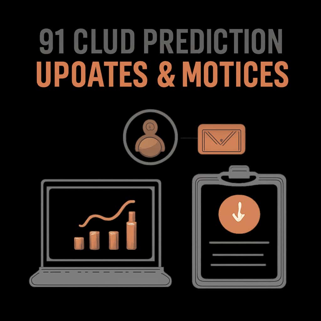 An educational diagram depicting the information flow related to updates and notices for the 91 Club Prediction platform.