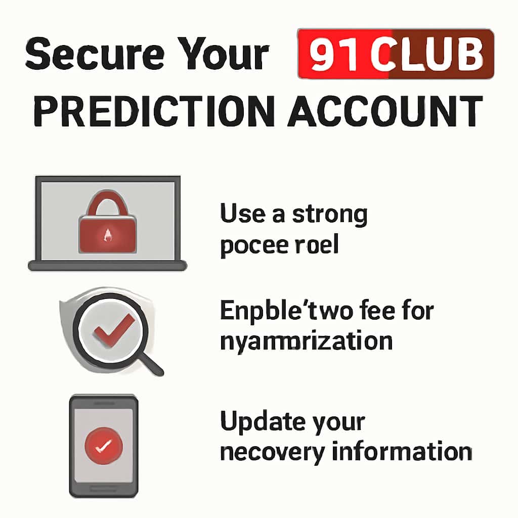 An educational diagram illustrating account security measures for 91 Club Prediction.